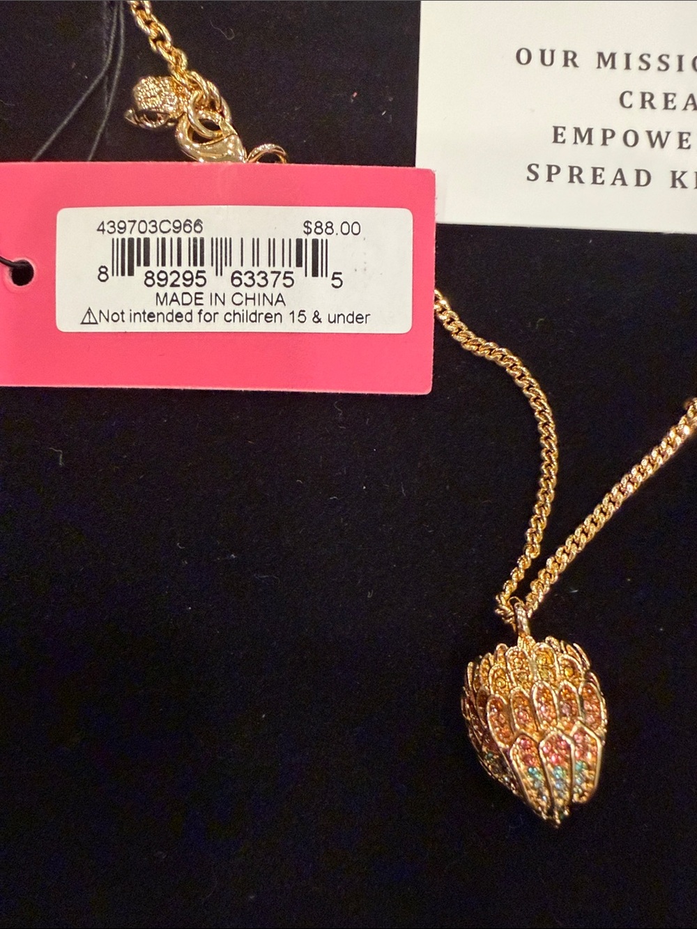 NWT Kurt Geiger Eagle Head Pendant with Chain - Picture 4 of 4